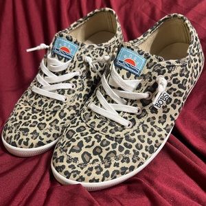 Bobs leopard print slip on sneakers